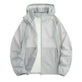 thumbnail image 3 of XINPING Men's Mesh UPF 50+ Sun Protection Hooded Jacket, Summer Breathable Comfortable Lightweight Windbreaker, Casual Coat for Hiking Outdoor Wear, 3 of 9