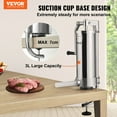 thumbnail image 2 of VEVOR Sausage Stuffer, 5lbs/3L Capacity, 304 Stainless Steel Vertical Sausage Stuffer, Sausage Filling Machine with 3 Stuffing Tubes, Suction Base and Manual Crank for Household or Commercial Use, 2 of 9