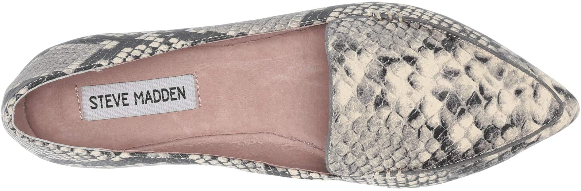 steve madden feather loafer snake