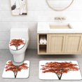 thumbnail image 1 of ABPHQTO Árbol de arce aislado rojo grande brillante Juego de alfombras de baño de 3 piezas Alfombra de baño Alfombra de contorno y tapa de inodoro, 1 of 2