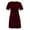 Wine, variant on Lindreshi Midi Dresses for Women with Sleeves Fashion Women Casual Short Sleeve Solid Ladies Loose Mini Dress