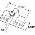 thumbnail image 2 of Diecast, White, Anti-Lift Sliding Door Bolt Lock, 2 of 2