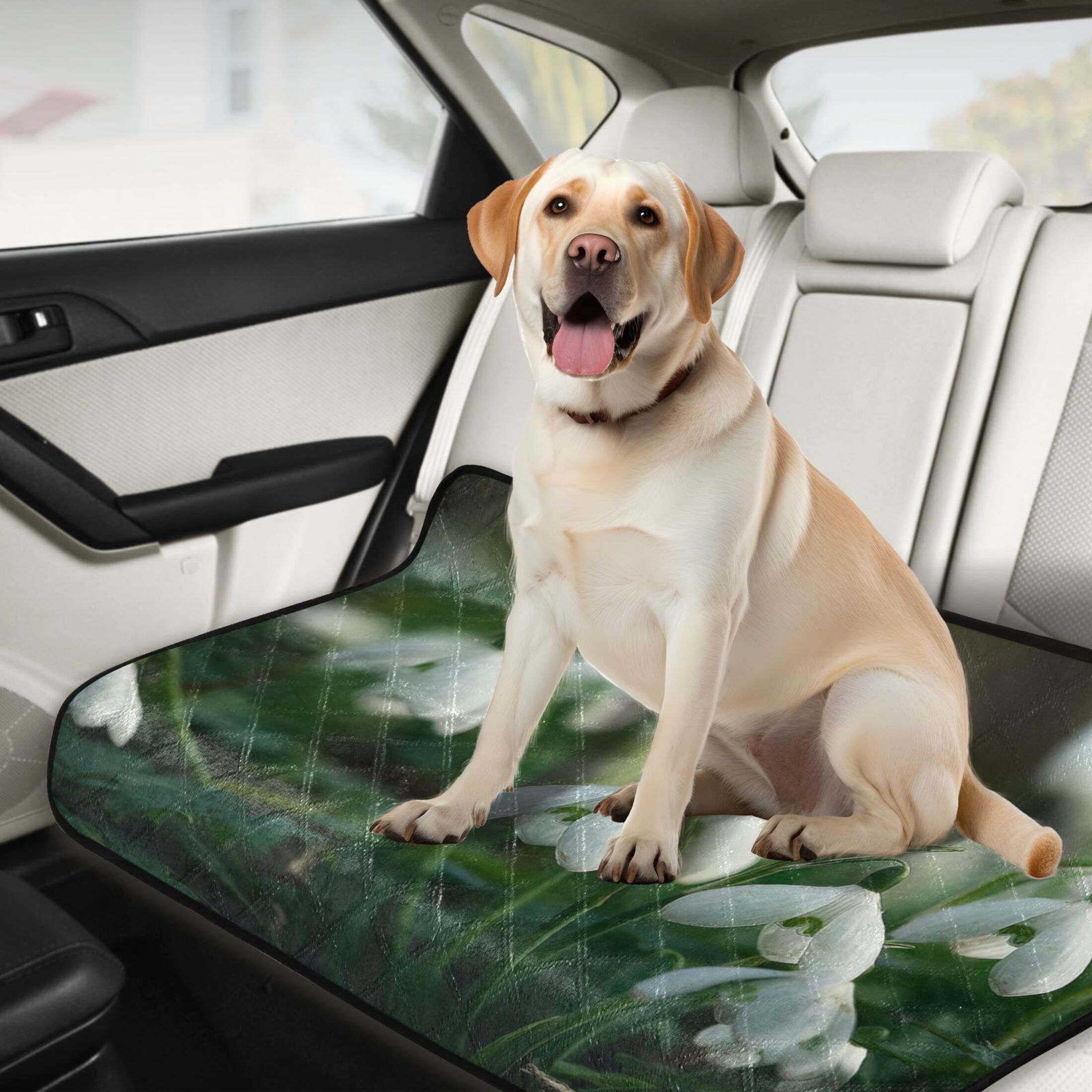 IAUYY Washable Pee Pads for Dogs Smallx3 Absorbent and Leak-Proof Non-Slip Reusable Puppy Pee Pads for Dogs Applicable to Playpen Potty Crate Delicate White Petals