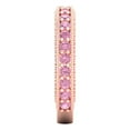 thumbnail image 4 of 1.44 ctw Wedding Band for Women - 18K Rose Gold Simulated Pink Diamond Stackable Eternity Ring, 4 of 6