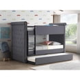 thumbnail image 3 of Bowery Hill Traditional Wood Twin over Twin Bunk Bed and Trundle in Gray, 3 of 3