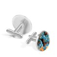 thumbnail image 3 of Platypus Elegant Silver Stainless Steel Cufflinks Set for Formal Attire at Weddings and Business Meetings, 3 of 6
