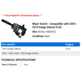 thumbnail image 2 of Wiper Switch - Compatible with 2005 - 2010 Dodge Dakota FLEX 2006 2007 2008 2009, 2 of 2