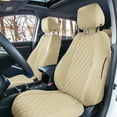 thumbnail image 3 of For 2017-2022 Honda CR-V LX | EX | EX-L FH Group Neoprene Custom Fit Car Seat Covers Water Resistant Front Set - Solid Beige, 3 of 5