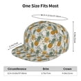 thumbnail image 4 of Zufioo Fruit Pineapples Print Flat Brim Baseball Cap, Sun Protection, Sweat Absorption, Adjustable Sports Cap, Suitable for Men and Women in All Seasons, 4 of 7