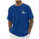 thumbnail image 1 of Camisetas de Manga Larga para Hombre Impresión de Algodón Cuello Redondo Moda Casual Camiseta de Manga Corta, Top de Verano Suave, 1 of 6