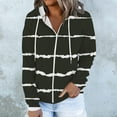 thumbnail image 5 of wycnly 2023 Sweatshirt Coat for Women Winter Hooded Coat for Women Fashion Striped Print Zip up Drawstring Hoodies Tops Lightweight Casual Long Sleeve Fall Sweatshirt Outwear with Pocket Weekly, 5 of 7