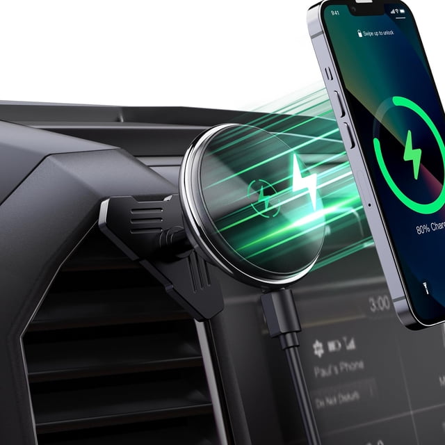 Soporte de teléfono inalámbrico con ventilación magnética para Ford F-150