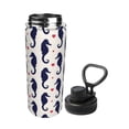 thumbnail image 2 of KLL Seahorses and Hearts Pattern 18oz Insulated Water Bottle, Stainless Steel Sports Water Cup Flask with Spout and Handle Lid for Sports Travel Car& School, 2 of 7