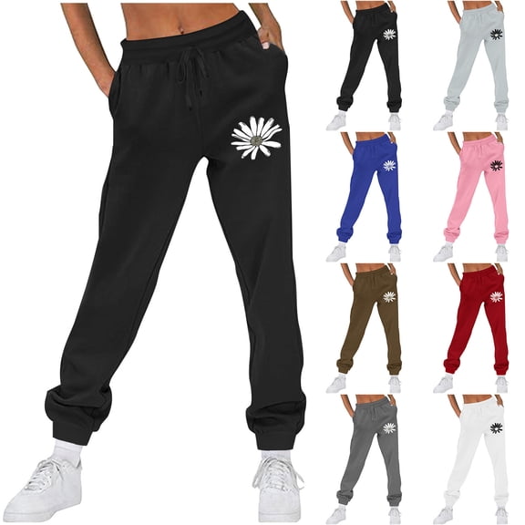 PNTUTB Women Fashionable Good Fabric Quality Casual Trousers Basic Loose Fitness Sports Pants