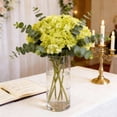 thumbnail image 2 of FORICOM 6pcs Faux White Hydrangeas Fake Flowers Artificial Silk Hydrangea Flower With Stems Bouquets Arrangement for Home Table Centerpieces Wedding Baby Shower Birthday Party Decoration(Green), 2 of 5