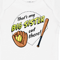 thumbnail image 4 of Inktastic That's My Big Sister out There Softball Boys or Girls Baby Bodysuit, 4 of 5