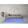 thumbnail image 3 of Ahgly Company Machine Washable Indoor Round Oriental Blue Industrial Area Rugs, 8' Round, 3 of 4