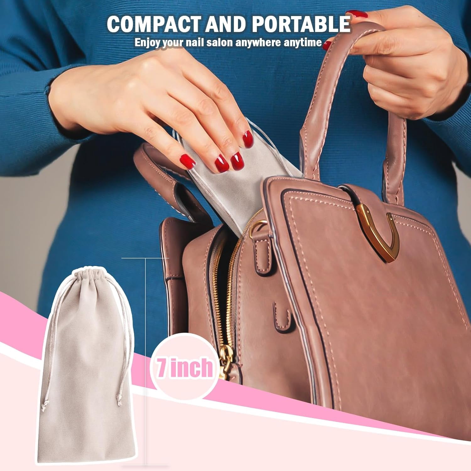 Aorsher Electric Nail Drill Professional, Cordless Electric Nail File, Gel Nails, Manicure Pedicure for Polishing Shape Tools with 100Pcs Sanding Bands