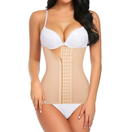 

Eleady Women Close-fitting & Healthy wearing Postpartum Belly Wrap Waist Trainer Recovery Support Pelvis Belt Body Shaper Invisible Comfy Underwear(Beige Small)