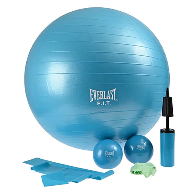 Kit para Pilates 5 Pz Pelotas Banda y Bomba de Aire Everlast