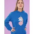 thumbnail image 2 of Rainbow Hair Unicorn Hoodie Women -Image by Shutterstock, Female 3X-Large, 2 of 4