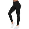thumbnail image 3 of Workout Leggings, Audhol Thick High Waist Yoga Pants with Pockets Workout Running Yoga Leggings for Women High Waisted Leggings Black L, 3 of 9