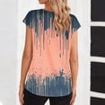 thumbnail image 4 of Stamzod Satin Blouse for Women Business Casual Outfit Cap Sleeve Tops Crewneck Silk Shirt Summer Clothes Orange XXXL, 4 of 6