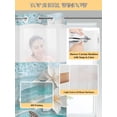 thumbnail image 5 of Coastal Sea Turtle No Hook Shower Curtain and Liner Set Beach Ocean White Floral Starfish Shower Curtains with Snap-in Liner & See Through Top Window Hotel Style for Bathroom Decor 72x84 Inch, 5 of 8