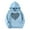 Blue, variant on Kid's Heart Print Hoodies Oversized Long Sleeve Love Graphic Pullover Casual Loose Sweatshirts Funny Hoodies with Pocket 3-14 Years