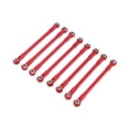 thumbnail image 4 of 8 piezas de varilla de enlace de chasis de coche RC, repuesto para mantenimiento y modificación DIY, reemplazo resistente Rojo, 4 of 9