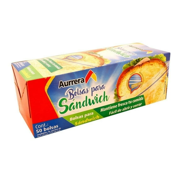 Bolsas para sándwich Aurrera 1 paquete con 50 pzas