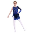 thumbnail image 1 of Freebily Robe de Danse Ballet Patinage Artistique à Manches Longues pour Filles avec Strass Bleu Marine 16, 1 of 6