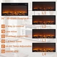 thumbnail image 5 of 70 inch Electric Fireplace TV Stand with 36.5" Electric Fireplace-Living Room TV Cabinet with Storage for TVs Up to 80" Entertainment Center，Modern Media Console, White, 5 of 9
