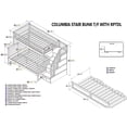 thumbnail image 6 of Columbia Staircase Bunk Bed Twin over Full with Twin Size Raised Panel Trundle Bed in Walnut, 6 of 10