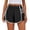 Black, variant on Womens Shorts Slim Fit Suit Style Mid Waisted Design Fashion Casual Slimming Effect Dressy Shorts Elegant Comfortable for Summer Daily and Work Wear,Navy L