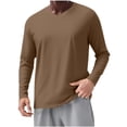 thumbnail image 1 of Dry Fit Long Sleeve Shirt for Men, Solid Color, Lightw8, Breathable, Pullover Top, Polyester Spandex, 1 Pc, 1 of 8