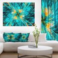 thumbnail image 1 of Layered Blue Fractal Flower Petals - Floral Canvas Art Print, 1 of 3