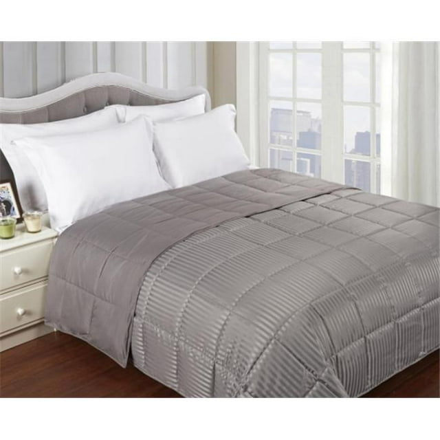 All Season Down Alternative Reversible Blanket Full/Queen-Grey