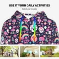 thumbnail image 4 of Daiia cute Skull rainbow mushroom Pattern Women's Fashion Hoodies & Sweatshirts with Kangaroo Pocket Hooded Sweatshirt with Eye-catching Drawstrings-Large, 4 of 7