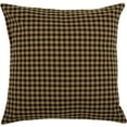 thumbnail image 5 of VHC Brands Black Check Fabric Euro Sham 26x26 Country Rustic Design, Black and Tan, 5 of 5