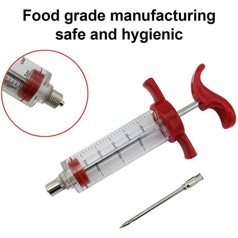 Heavy Duty Stainless Steel Marinade Injector Syringe for Meat, Flavor  Injection Kit for BBQ by KapStrom