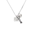 thumbnail image 2 of Delight Jewelry Silvertone Faith Hope Love - Love and Lock Charm Necklace, 18"+1", 2 of 4