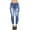 Light blue, variant on Durtebeua Women Plus Size Ripped Stretch Skinny Jeans Ripped Mid Rise Frayed Hem Denim Stretchy Skinny Jeans Blue XL