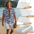 thumbnail image 6 of FOR U DESIGNS Tropical Hibiscus Monstera Print Matchable Couple Outfits Hawaiian Button Down Shirt or Sleeveless Sundress with Pockets Fashion Matching Clothes for Beach Parties, 6 of 7
