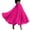 C-Hot Pink692, variant on DHFJKG Layered Long Skirts For Women High Waist Flowy Mesh Party Dress Flared Ruffled Hem Solid Color Stylish Skirt