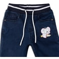 thumbnail image 4 of Knit N Knot Navy, Stretch, Relaxed Fit, Elastic Waist Denim Jogger with Applique for Boys, 5-6 Year, 4 of 8