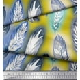 thumbnail image 2 of Soimoi polyester Crepe Fabric Leaves & Feather Printed Fabric 1 Yard 42 Inch Wide, 2 of 3