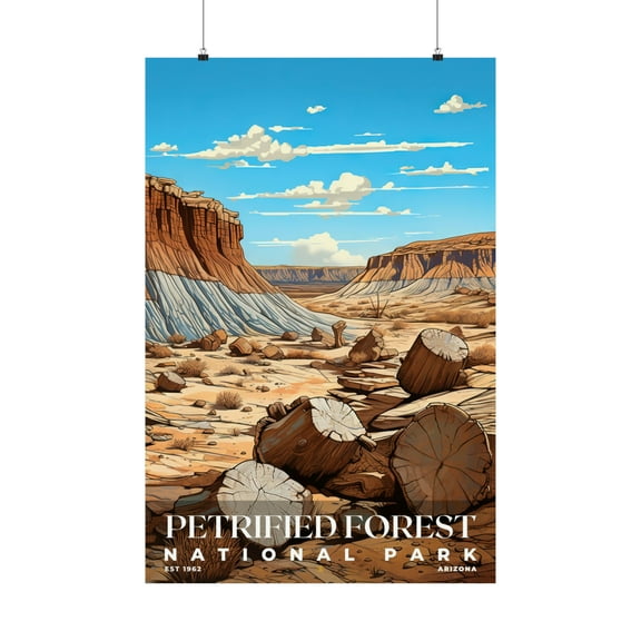 ELNEIT - Petrified Forest National Park Poster, Unframed Matte Paper, S07
