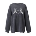 thumbnail image 3 of Blusa informal de moda con cuello redondo y manga larga para mujer con estampado de Halloween Pompotops FGAJ9333, 3 of 4