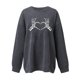 thumbnail image 3 of Blusa informal de moda con cuello redondo y manga larga para mujer con estampado de Halloween Pompotops FGAJ9331, 3 of 4